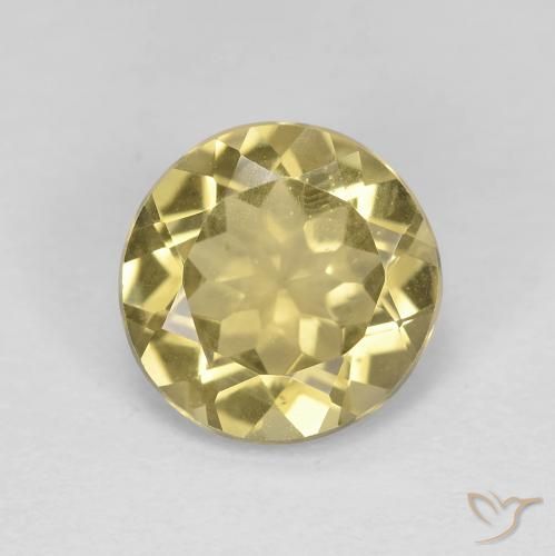 1.87ct 天然 中黄色 绿柱石, 圆形的, VS