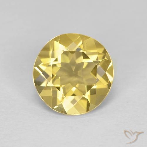 1.71ct 天然 淡蜜黄色 绿柱石, 圆形的, VS