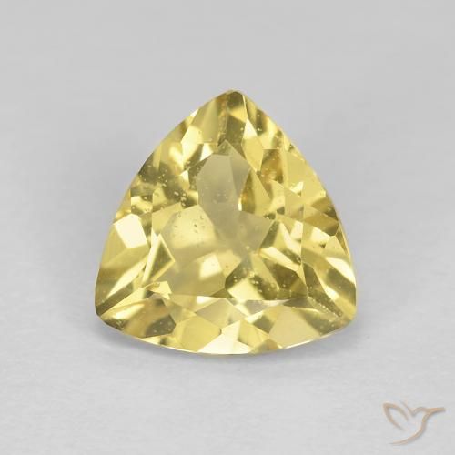 2.12ct 天然 淡黄色 绿柱石, 胖三角形, VS