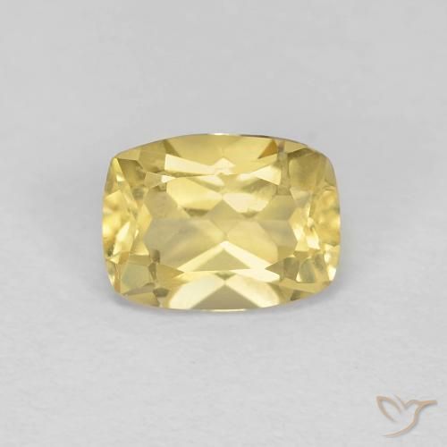 0.90ct 天然 浅土黄色 绿柱石, 软垫, VS