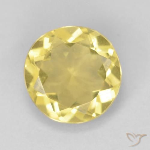 1.52ct 天然 大黄蜂黄 绿柱石, 圆形的, VVS