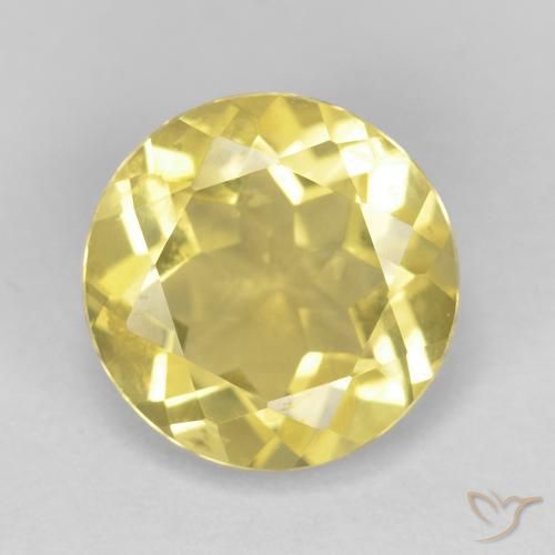 1.69ct 天然 中黄色 绿柱石, 圆形的, VVS