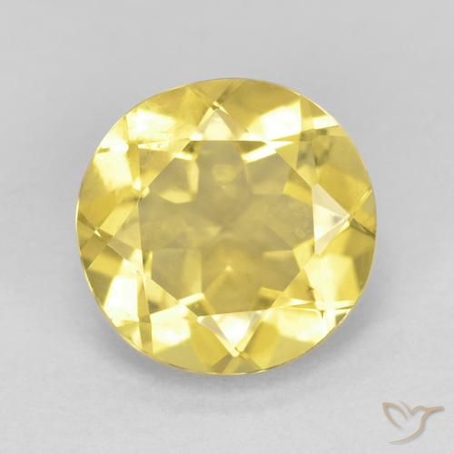 1.58ct 天然 淡蜜黄色 绿柱石, 圆形的, VVS