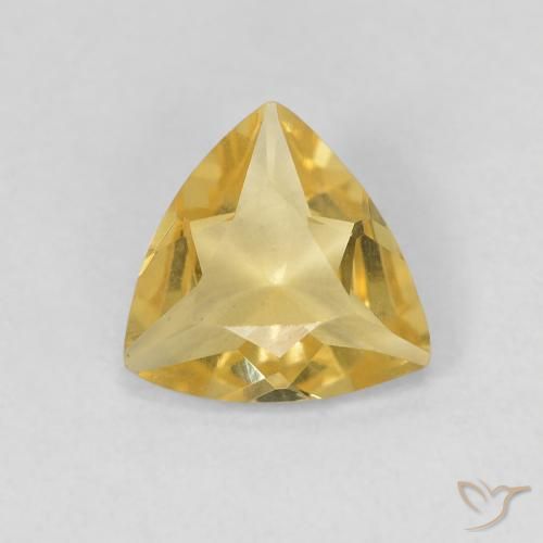 0.82ct 天然 土黄色 绿柱石, 胖三角形, VVS