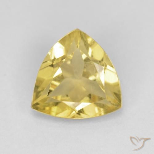 1.38ct 天然 暖黄 绿柱石, 胖三角形, VVS