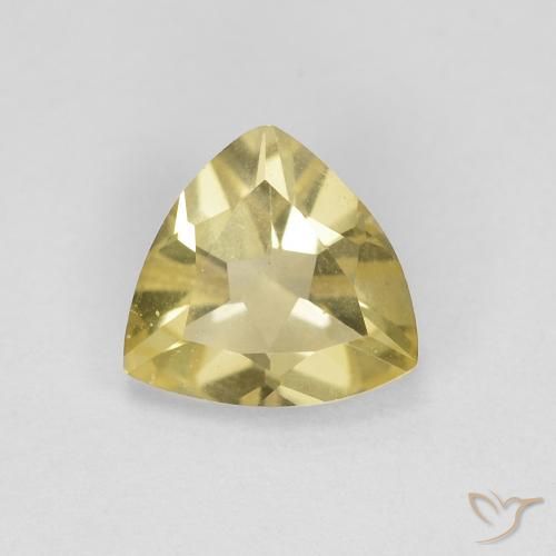 0.92ct 天然 第戎黄 绿柱石, 胖三角形, VVS
