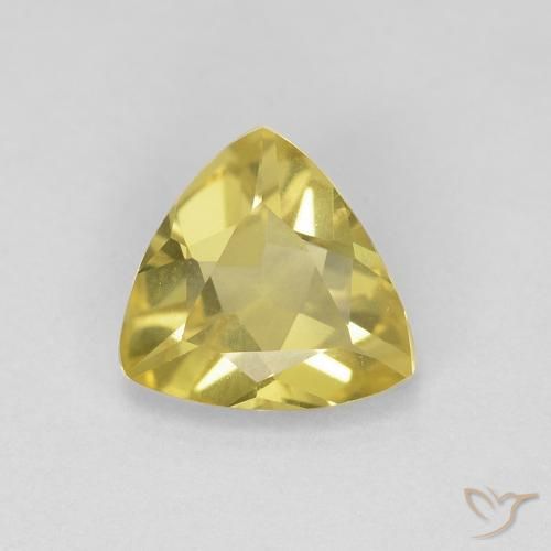 0.91ct 天然 中黄色 绿柱石, 胖三角形, VVS