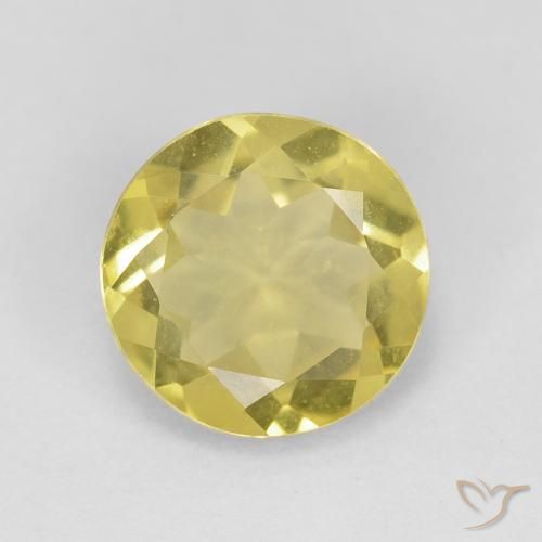 1.65ct 天然 中黄色 绿柱石, 圆形的, VVS