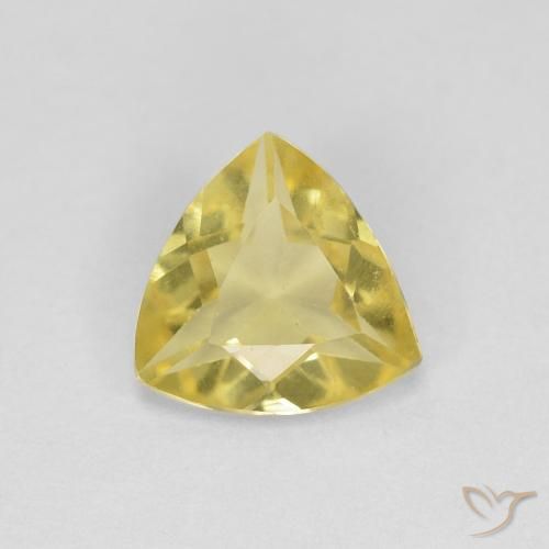 0.73ct 天然 中黄色 绿柱石, 胖三角形, VVS