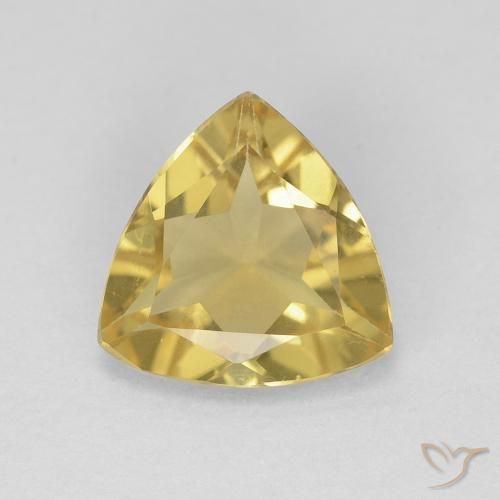 1.22ct 天然 丰富的黄色 绿柱石, 胖三角形, VVS