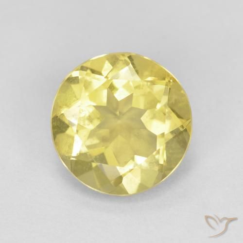 1.64ct 天然 淡黄色 绿柱石, 圆形的, VVS