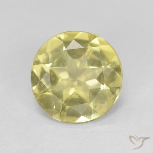 1.48ct 天然 淡菠萝黄 绿柱石, 圆形的, VVS