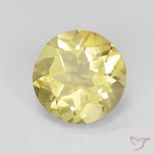 1.72ct 天然 非常浅的第戎黄 绿柱石, 圆形的, VVS