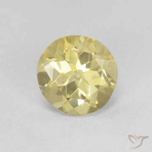 1.35ct 天然 淡黄色 绿柱石, 圆形的, VVS