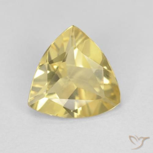 1.23ct 天然 淡黄色 绿柱石, 胖三角形, VVS