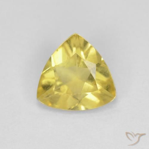 0.96ct 天然 中黄色 绿柱石, 胖三角形, VVS