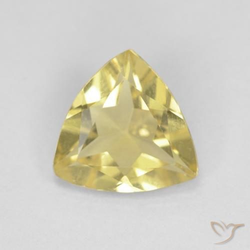 1.05ct 天然 中黄色 绿柱石, 胖三角形, VVS