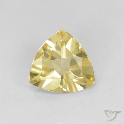 1.03ct 天然 浅金黄色 绿柱石, 胖三角形, VVS