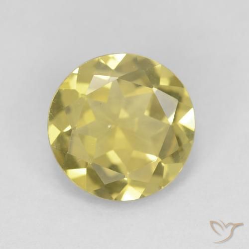 1.48ct 天然 土黄色 绿柱石, 圆形的, VVS
