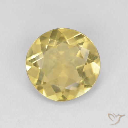 1.43ct 天然 淡黄 绿柱石, 圆形的, VVS