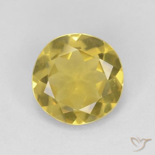 1.65ct 天然 金黄色 绿柱石, 圆形的, VVS