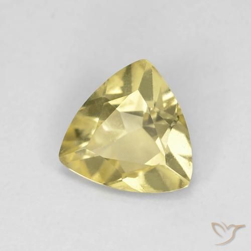 0.86ct 天然 浅拉古纳黄 绿柱石, 胖三角形, VVS