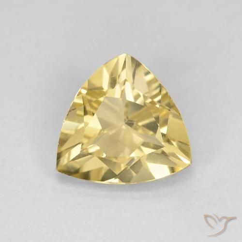 1.39ct 天然 浅金色 绿柱石, 胖三角形, VVS