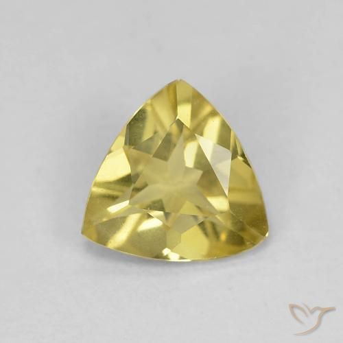 0.81ct 天然 浅金黄色 绿柱石, 胖三角形, VVS