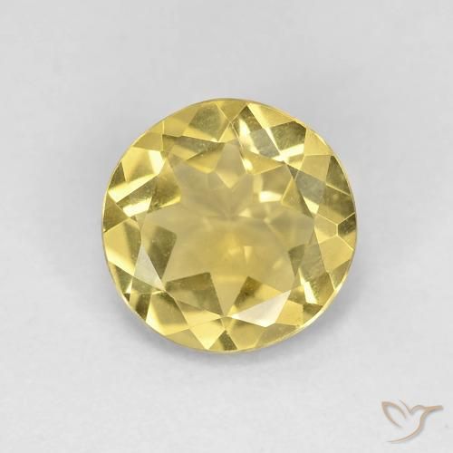 1.60ct 天然 Medium Light-Yellow 绿柱石, 圆形的, VVS