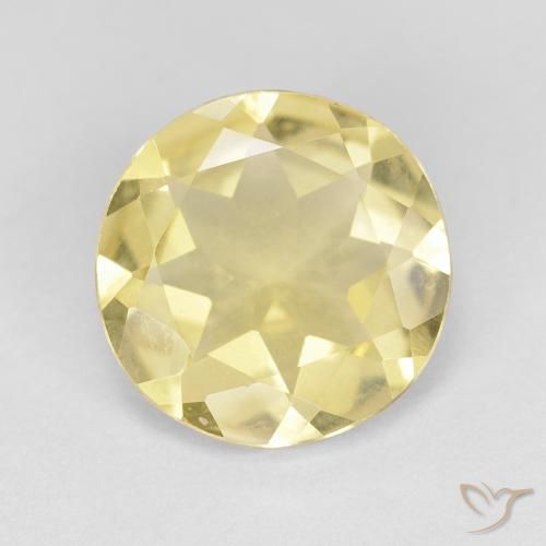 1.58ct 天然 浅土黄色 绿柱石, 圆形的, VVS