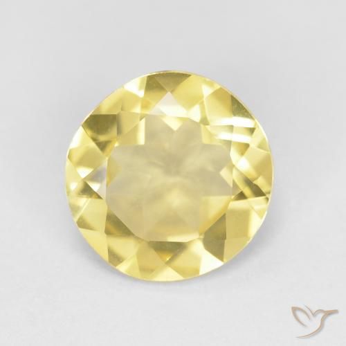 1.50ct 天然 淡黄色 绿柱石, 圆形的, VVS