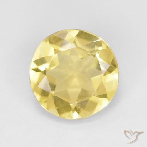 1.55ct 天然 浅土黄色 绿柱石, 圆形的, VVS