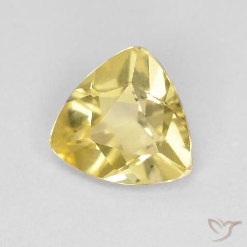 0.83ct 天然 淡黄色 绿柱石, 胖三角形, VVS-VS
