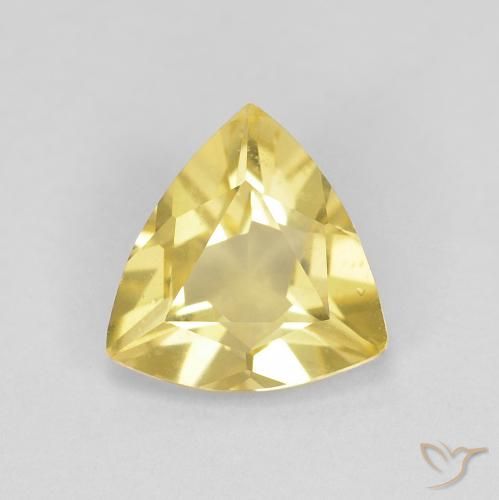 0.76ct 天然 淡黄 绿柱石, 胖三角形, VVS-VS