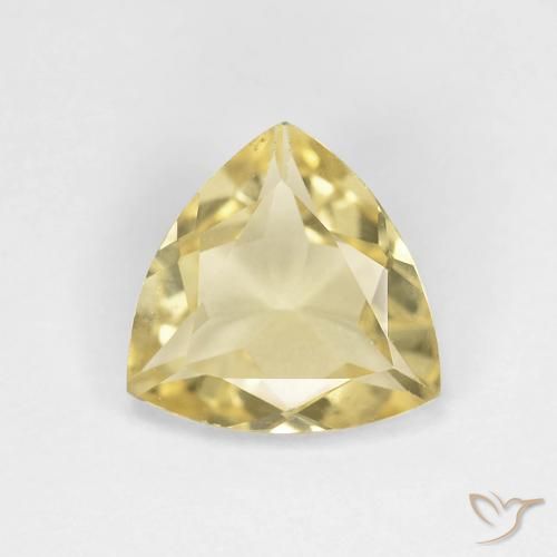 1.30ct 天然 暖黄 绿柱石, 胖三角形, VVS