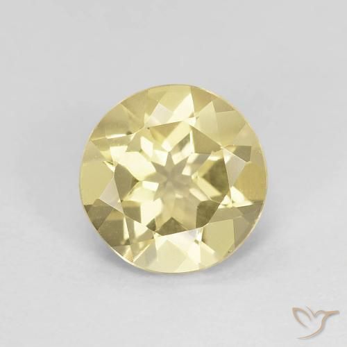 1.15ct 天然 浅土黄色 绿柱石, 圆形的, VVS