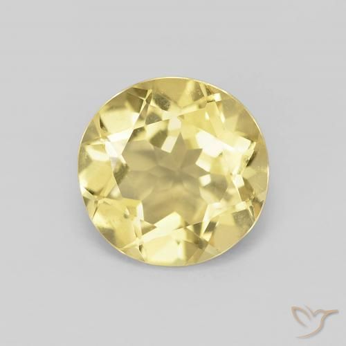 1.71ct 天然 浅土黄色 绿柱石, 圆形的, VVS