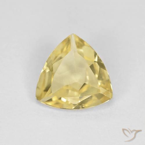 0.80ct 天然 暖黄 绿柱石, 胖三角形, VVS
