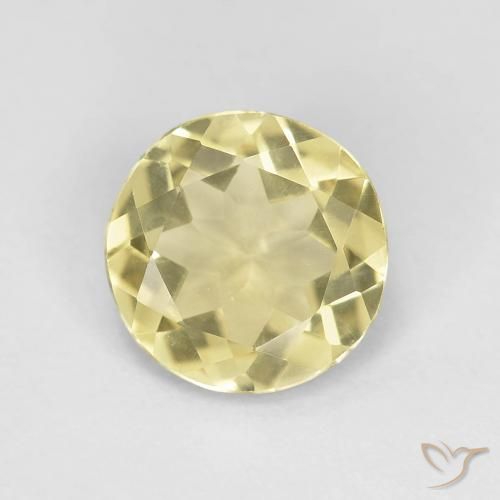 1.45ct 天然 非常浅的第戎黄 绿柱石, 圆形的, VVS