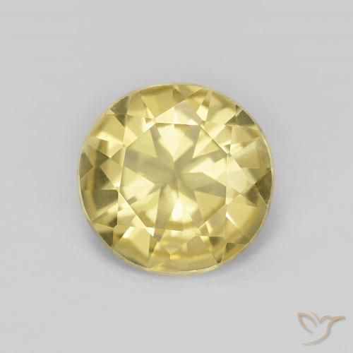 1.32ct 天然 淡黄色 绿柱石, 圆形的, VVS