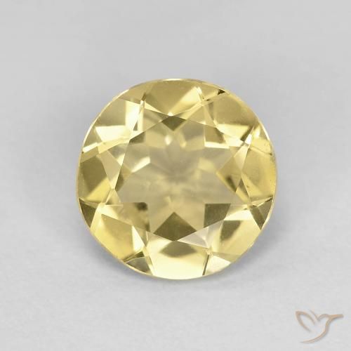 1.60ct 天然 浅金色 绿柱石, 圆形的, VVS