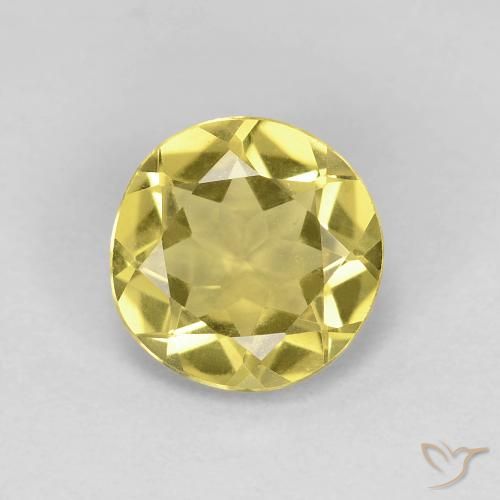 1.34ct 天然 淡黄色 绿柱石, 圆形的, VVS