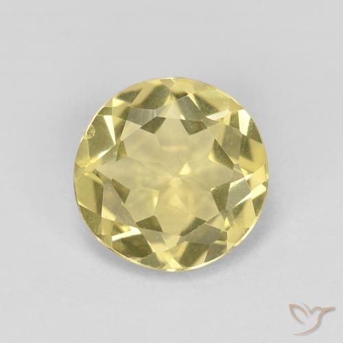 1.53ct 天然 淡黄色 绿柱石, 圆形的, VVS