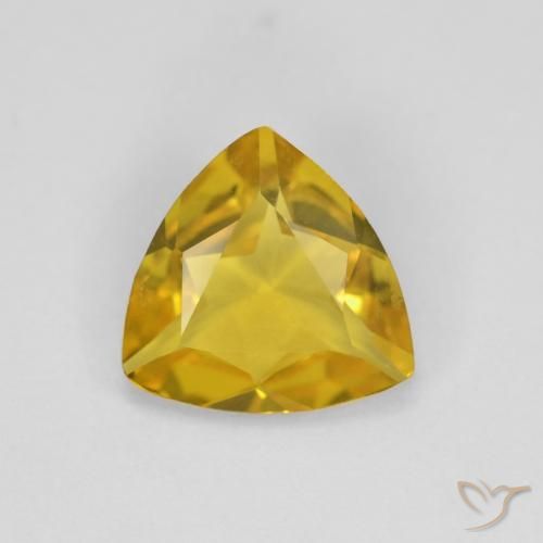 1.13ct 天然 中黄色 绿柱石, 胖三角形, VVS