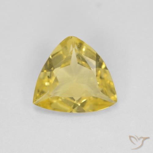 0.98ct 天然 浅金黄色 绿柱石, 胖三角形, VVS