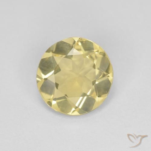 1.09ct 天然 Medium Light-Yellow 绿柱石, 圆形的, VVS