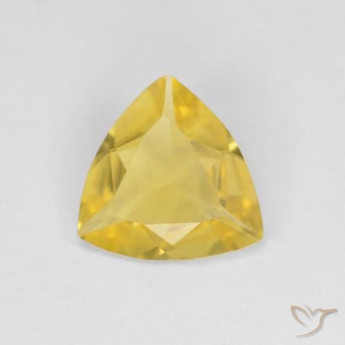 1.00ct 天然 中黄色 绿柱石, 胖三角形, VVS