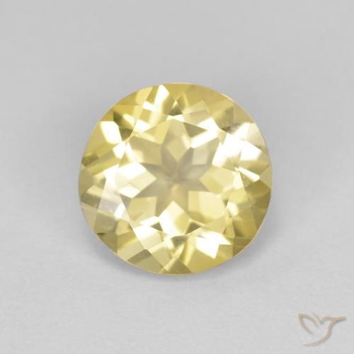 1.55ct 天然 浅金黄色 绿柱石, 圆形的, VVS