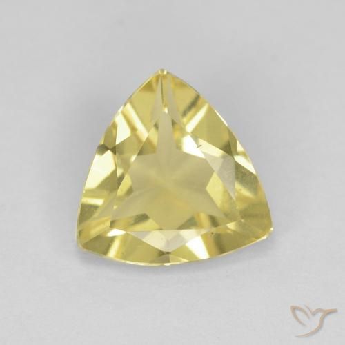 1.19ct 天然 浅金色 绿柱石, 胖三角形, VVS-VS