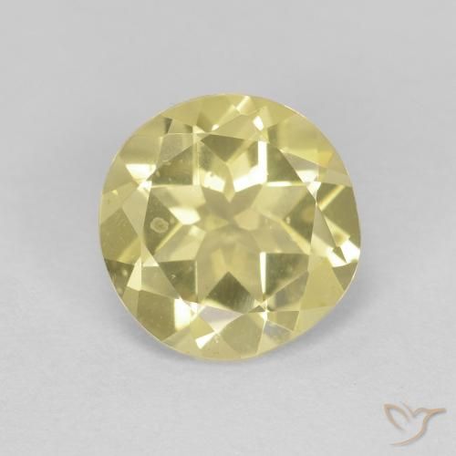 1.60ct 天然 浅土黄色 绿柱石, 圆形的, VVS-VS